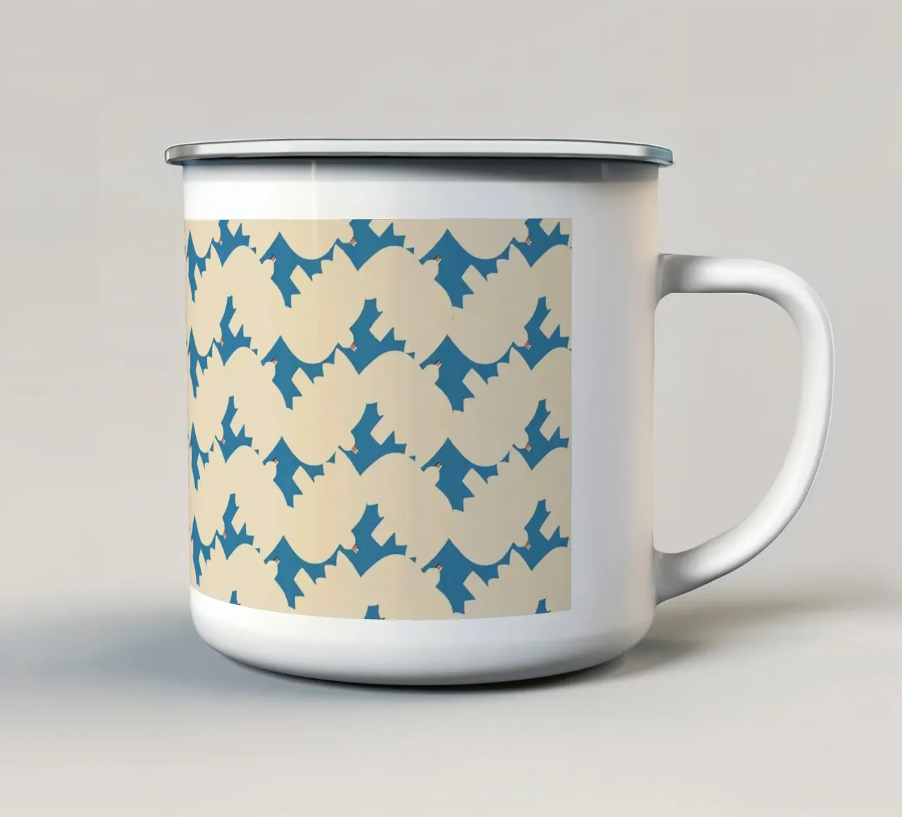 Cyano Pattern No 24 Emaille Tasse von treechild