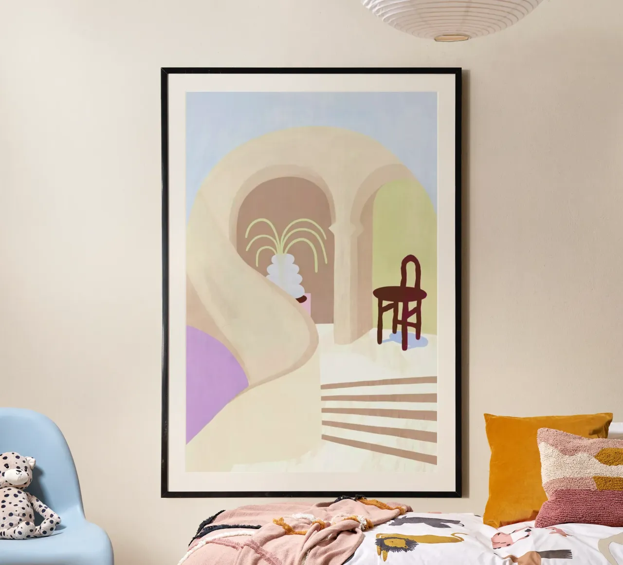 Stairs 3 poster con telaio in legno da Frauke Schyroki