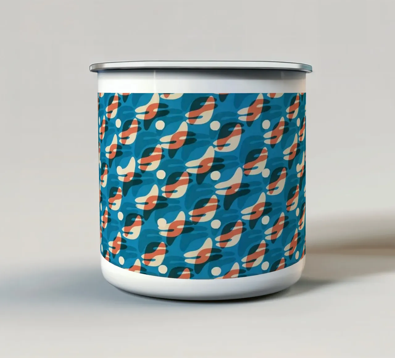 Cyano Pattern No 25 tazza in smalto da treechild