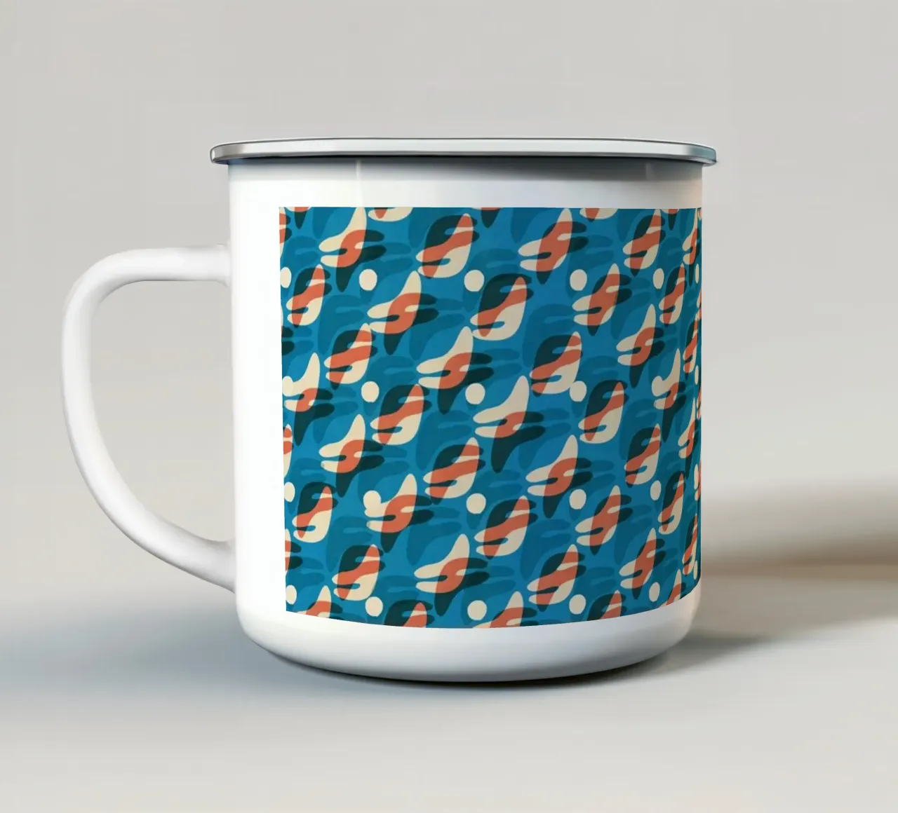 Cyano Pattern No 25 tazza in smalto da treechild