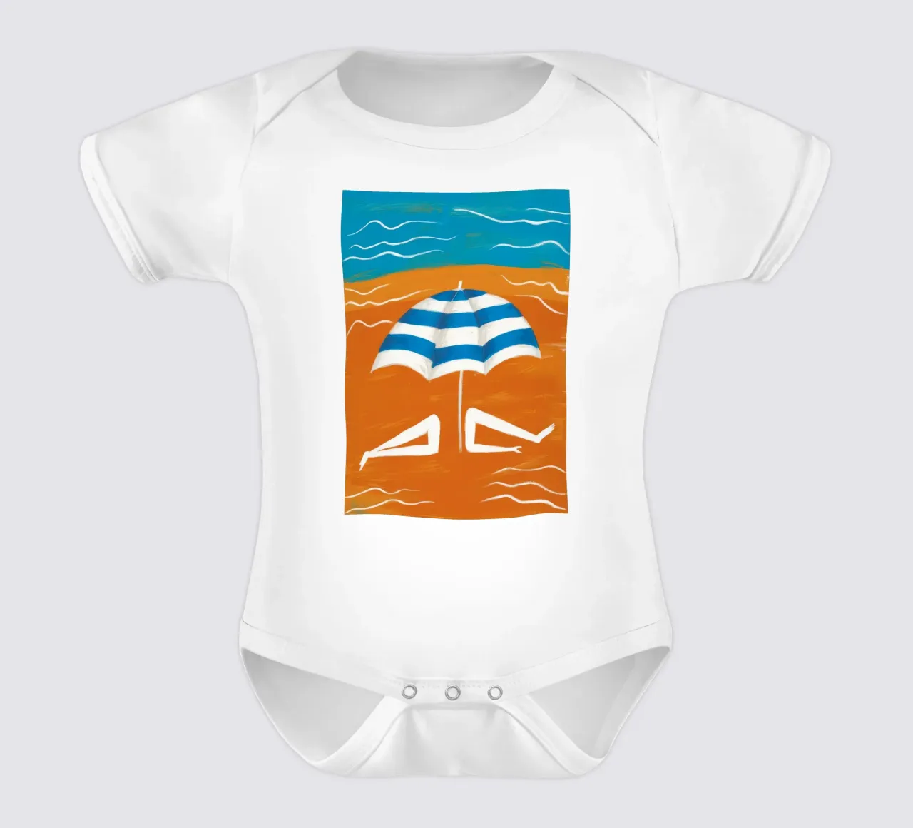 Beatitudine solare in spiaggia body neonato maniche corte da Dawn Light