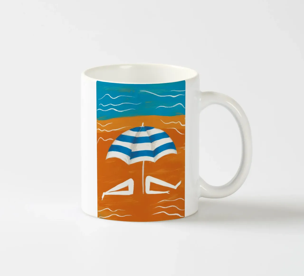 Beatitudine solare in spiaggia tazza in ceramica da Dawn Light