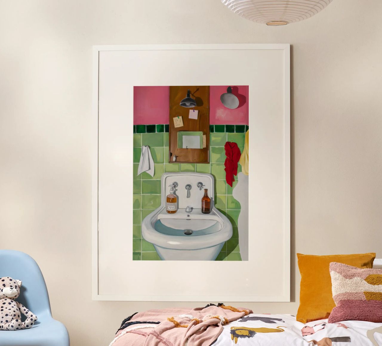 Green Tile Sink Poster von Pan Denim