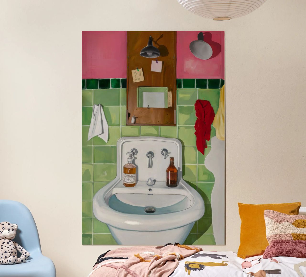 Green Tile Sink Poster von Pan Denim