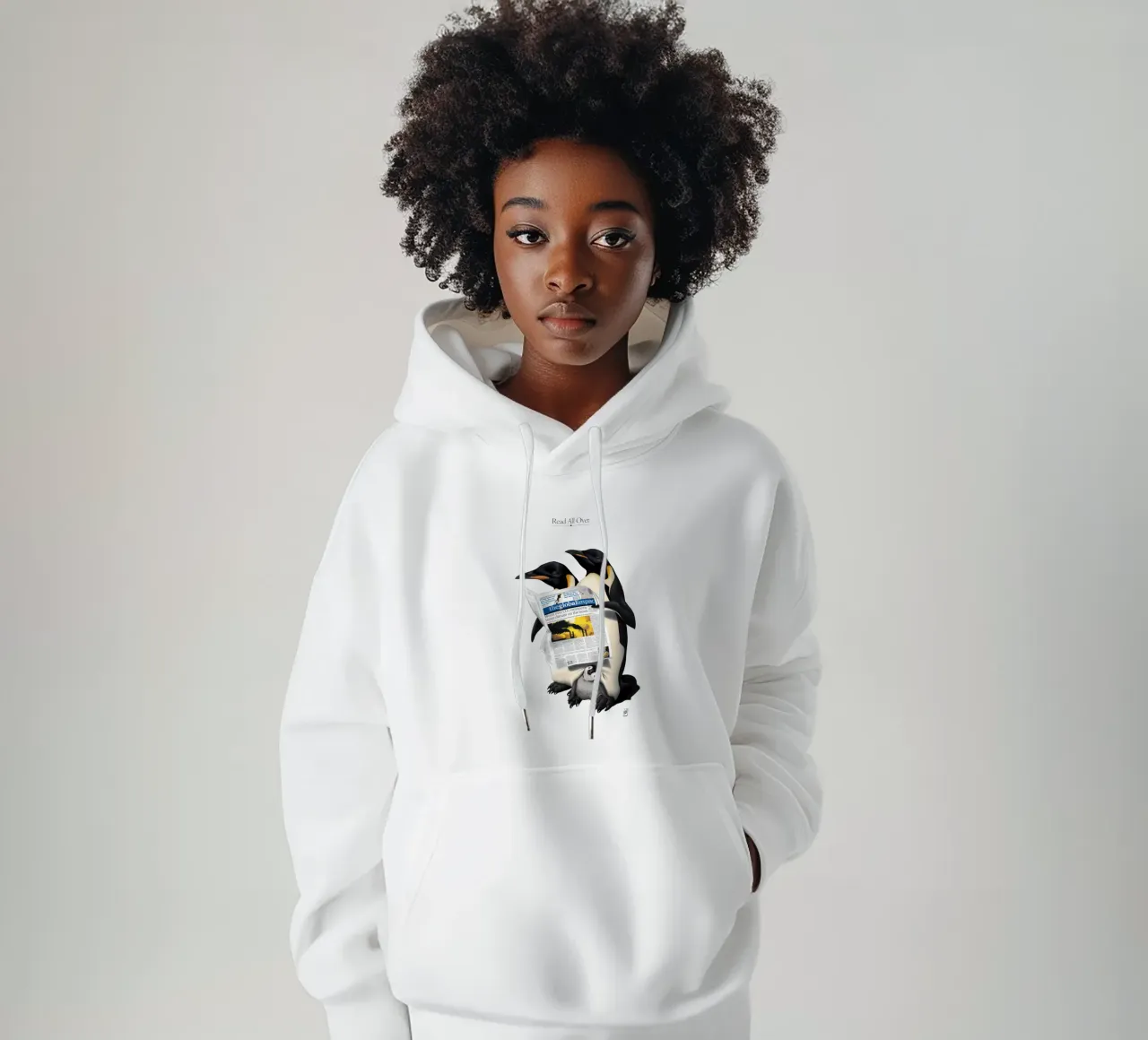 Read All Over (Titled) felpa con cappuccio da Rob Art | Illustration