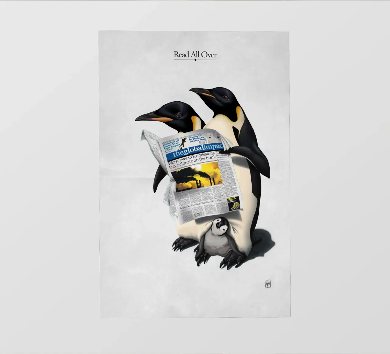 Read All Over (Titled) pellicola backlit da Rob Art | Illustration