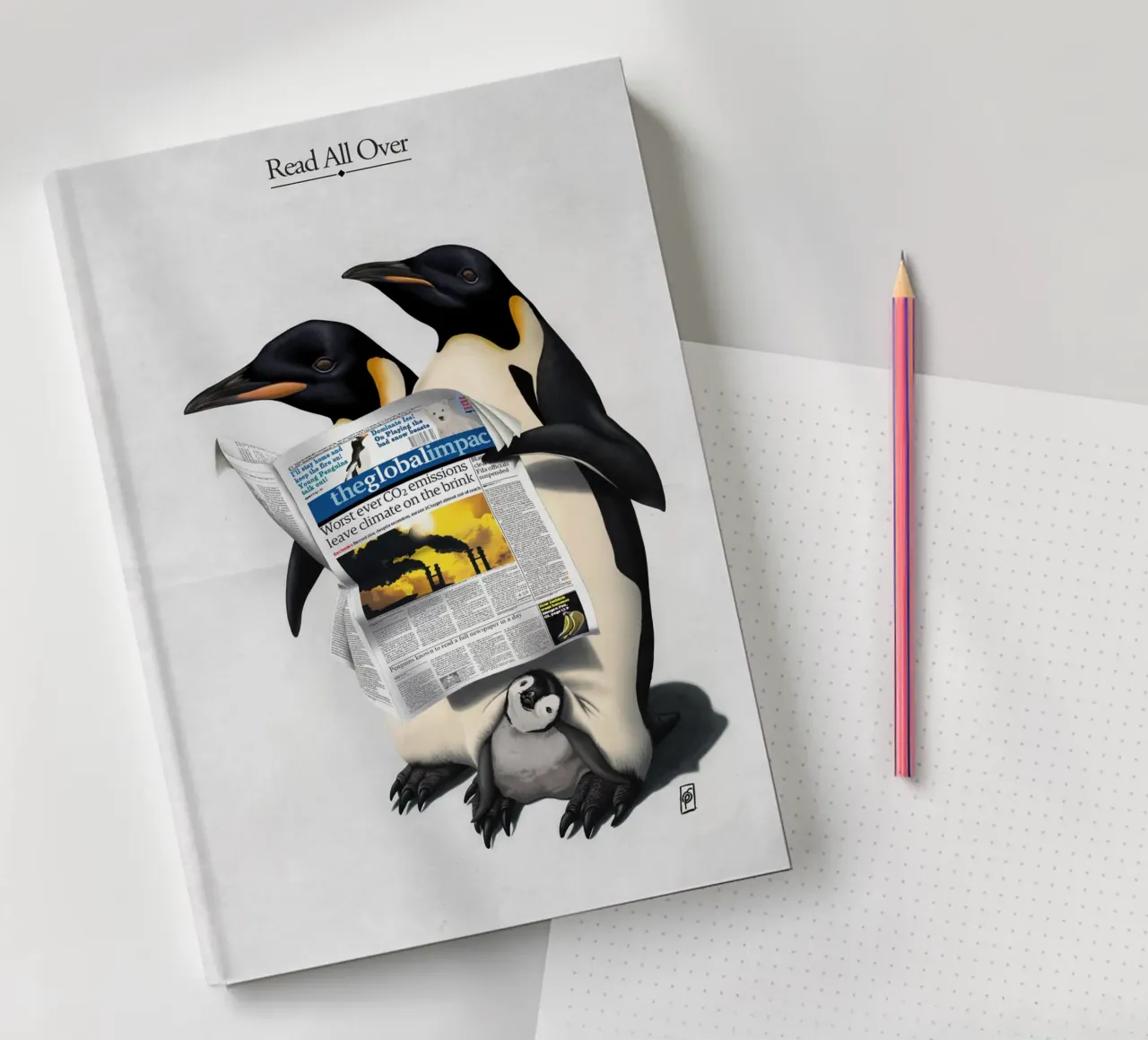 Read All Over (Titled) notebook by Rob Art | Illustration