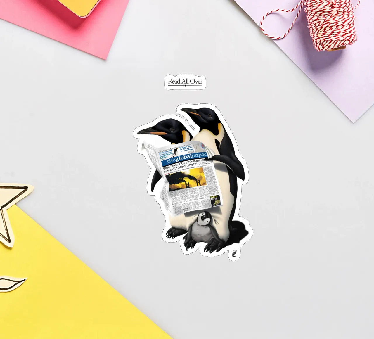 Read All Over (Titled) adesivo da Rob Art | Illustration