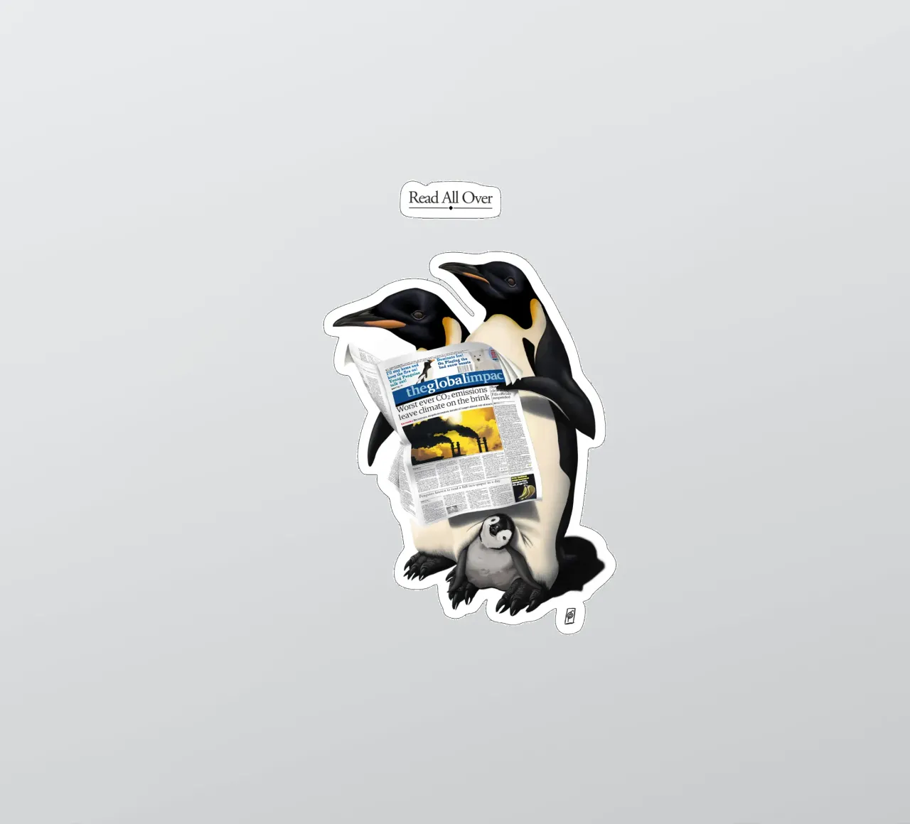 Read All Over (Titled) adesivo da Rob Art | Illustration