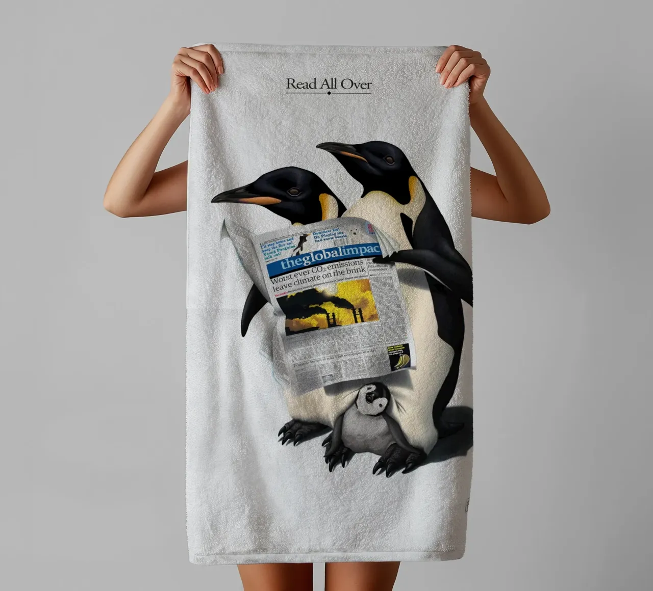 Read All Over (Titled) asciugamano da bagno da Rob Art | Illustration