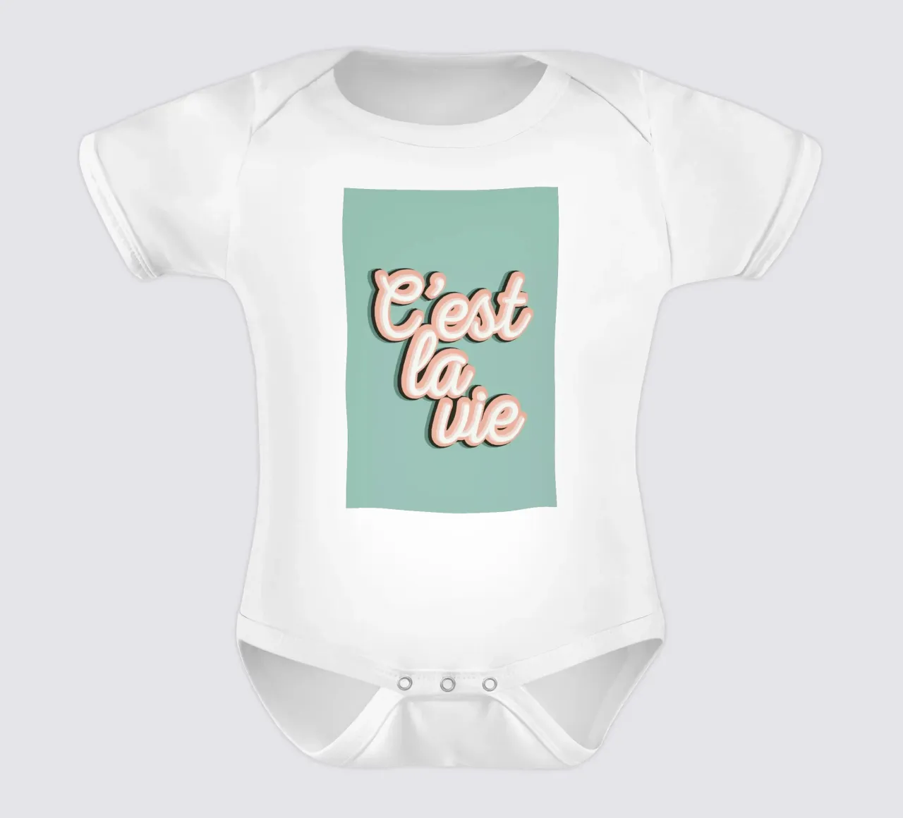 C'est La Vie body neonato maniche corte da The Native State