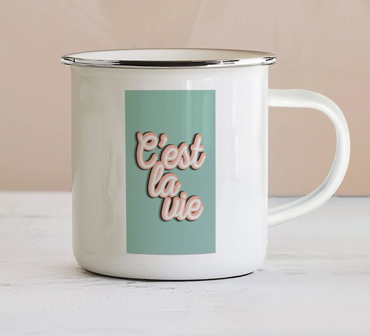 C'est La Vie tazza in smalto da The Native State