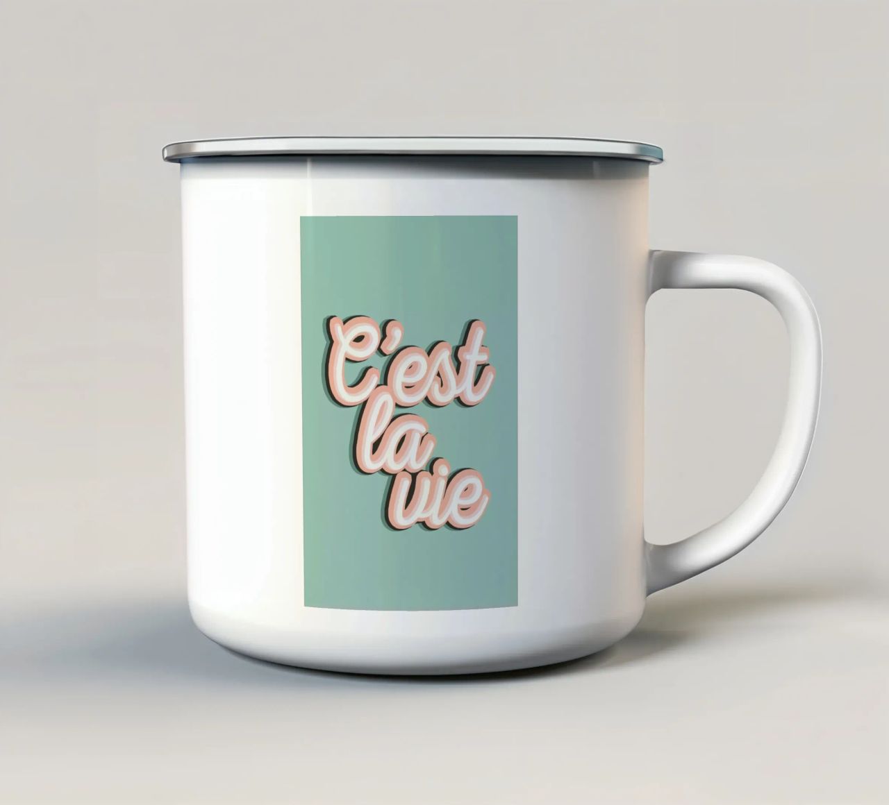 C'est La Vie tazza in smalto da The Native State