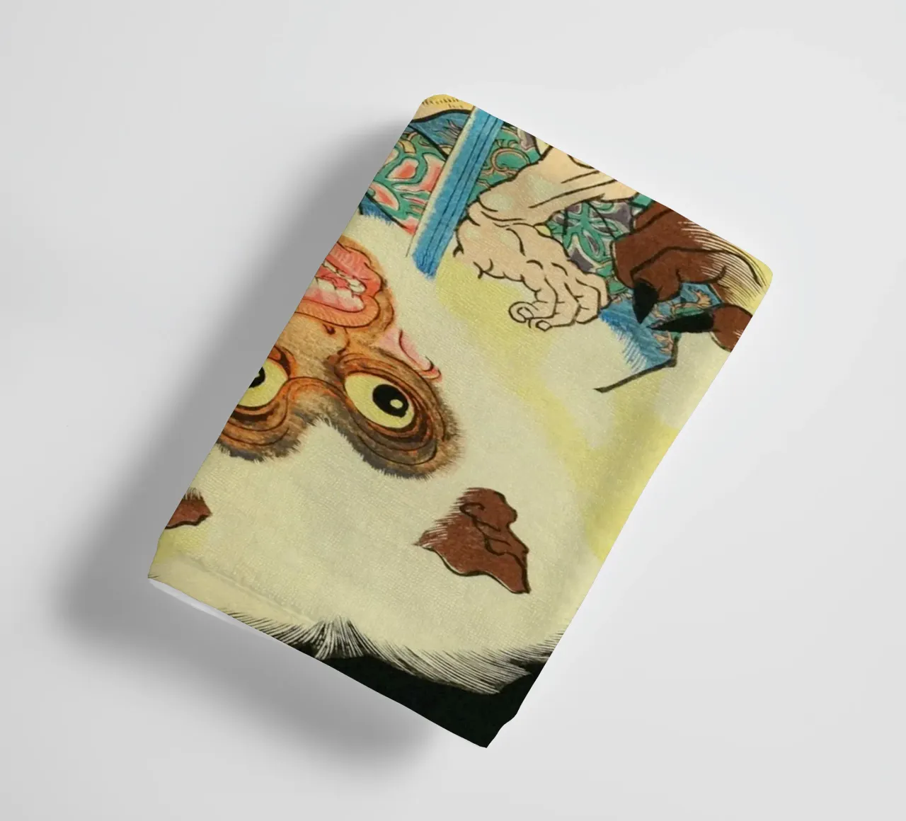 Samurai Killing Hihi Demon - Vintage Japanese Ukiyo-e towel by Masterpieces Of Japanese Art