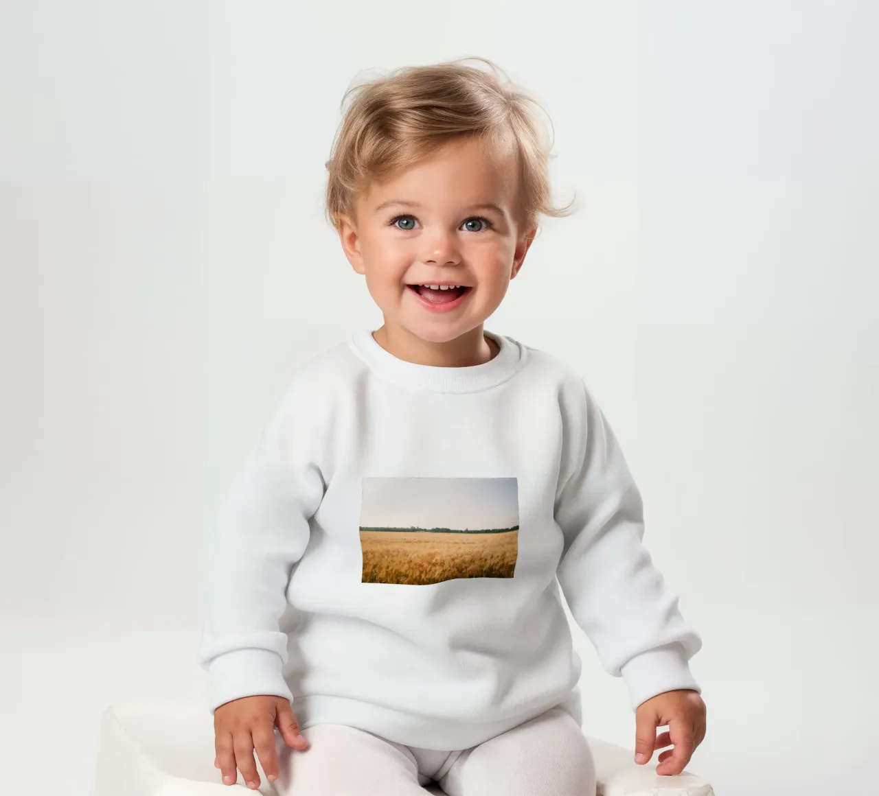 Golden Wheat Fields baby sweatshirt by FujiSwiss