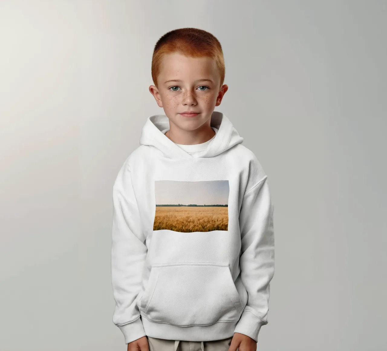 Golden Wheat Fields felpa bambino con cappuccio da FujiSwiss