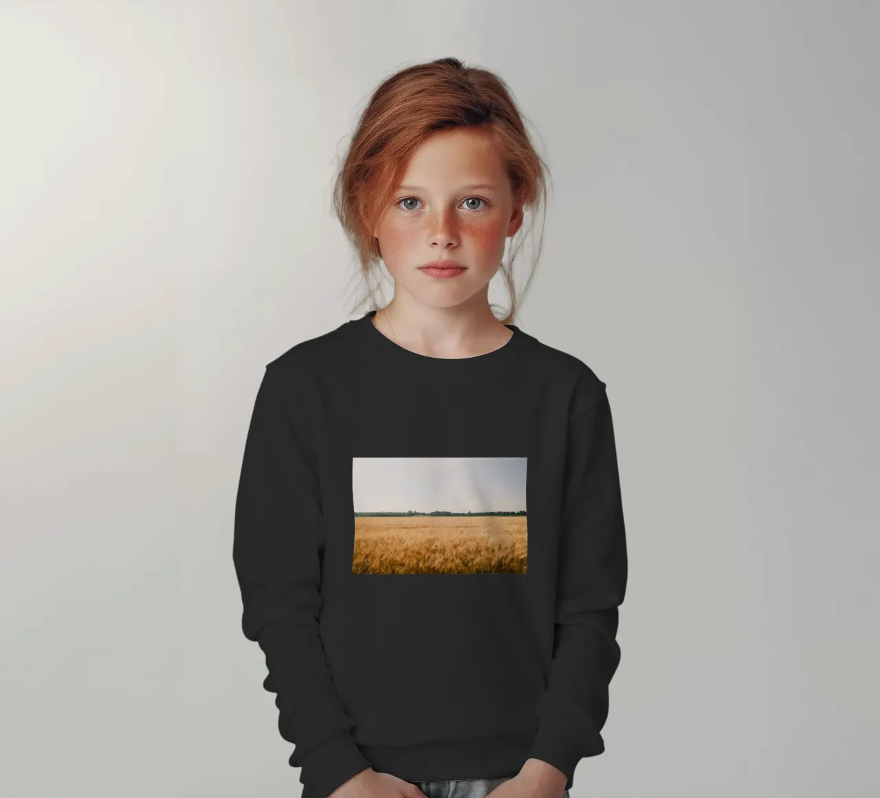 Golden Wheat Fields felpa bambino da FujiSwiss