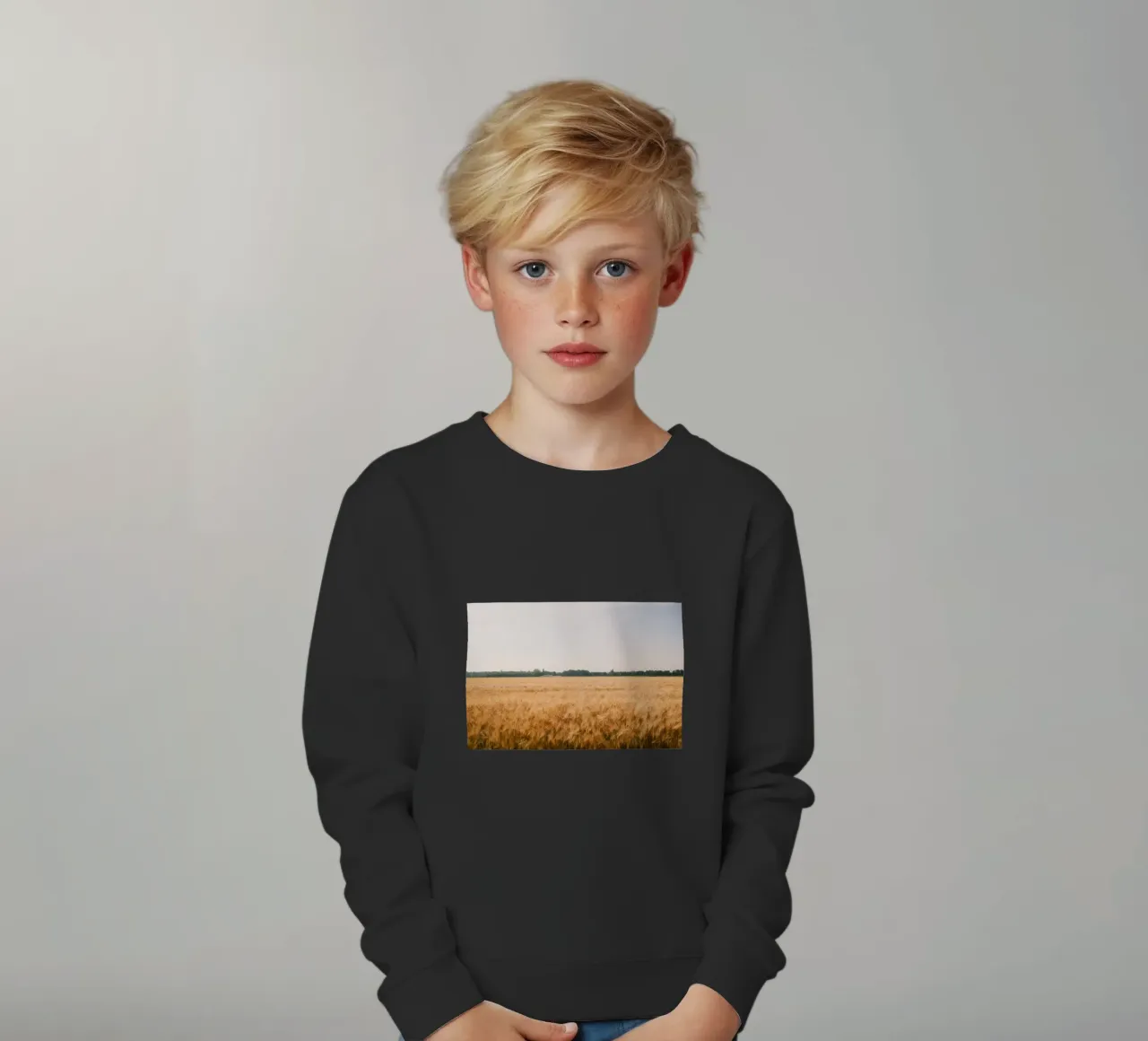 Golden Wheat Fields felpa bambino da FujiSwiss