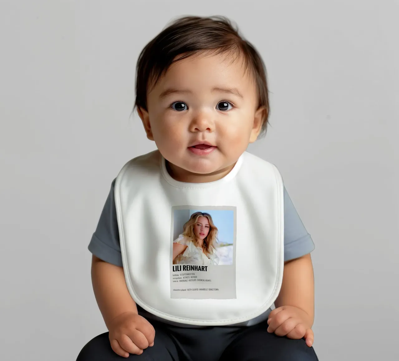 LILI REINHART baby bib by MVFminimalist
