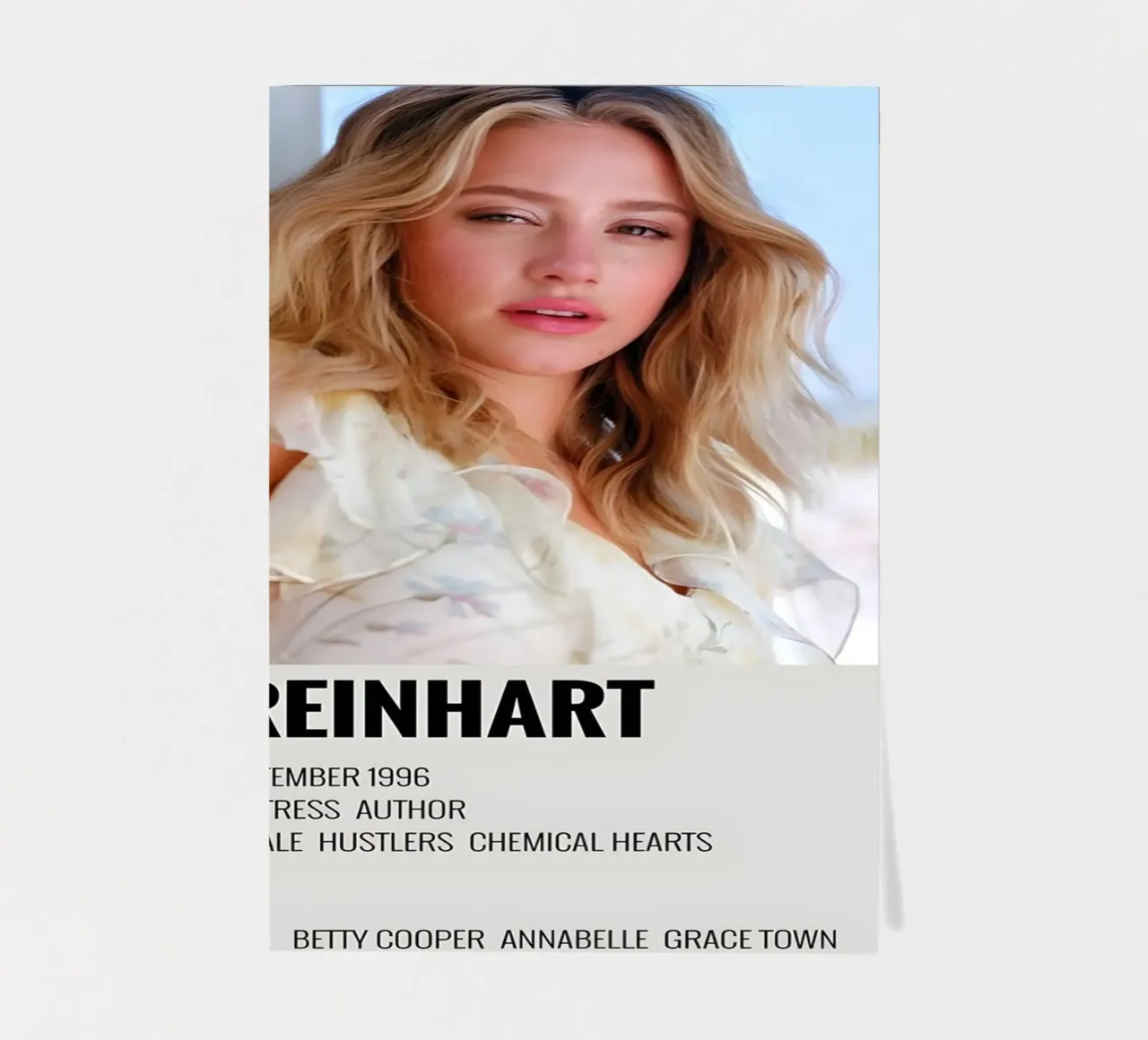 LILI REINHART foglio adesivo da MVFminimalist