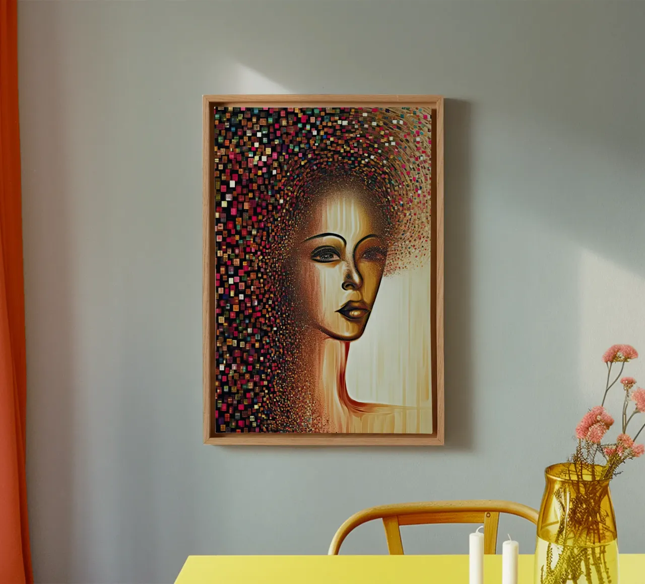 Muurkunst van Imagine canvas met Baklijst van Imagine