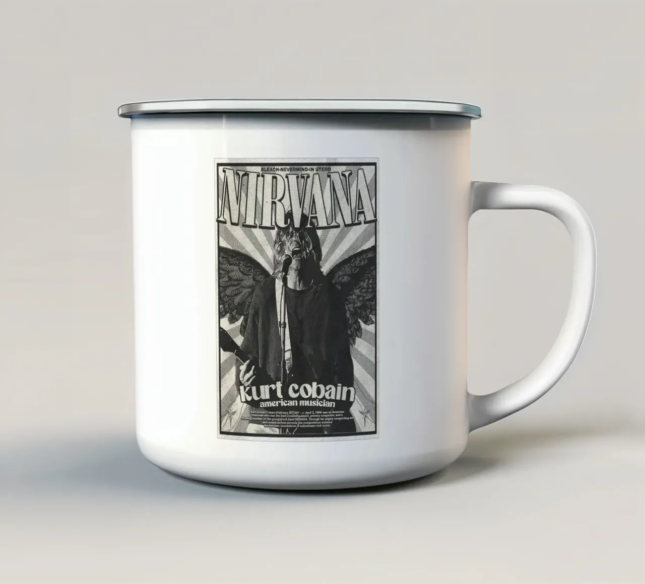 I Nirvana rinascono nel suono tazza in smalto da zugbl