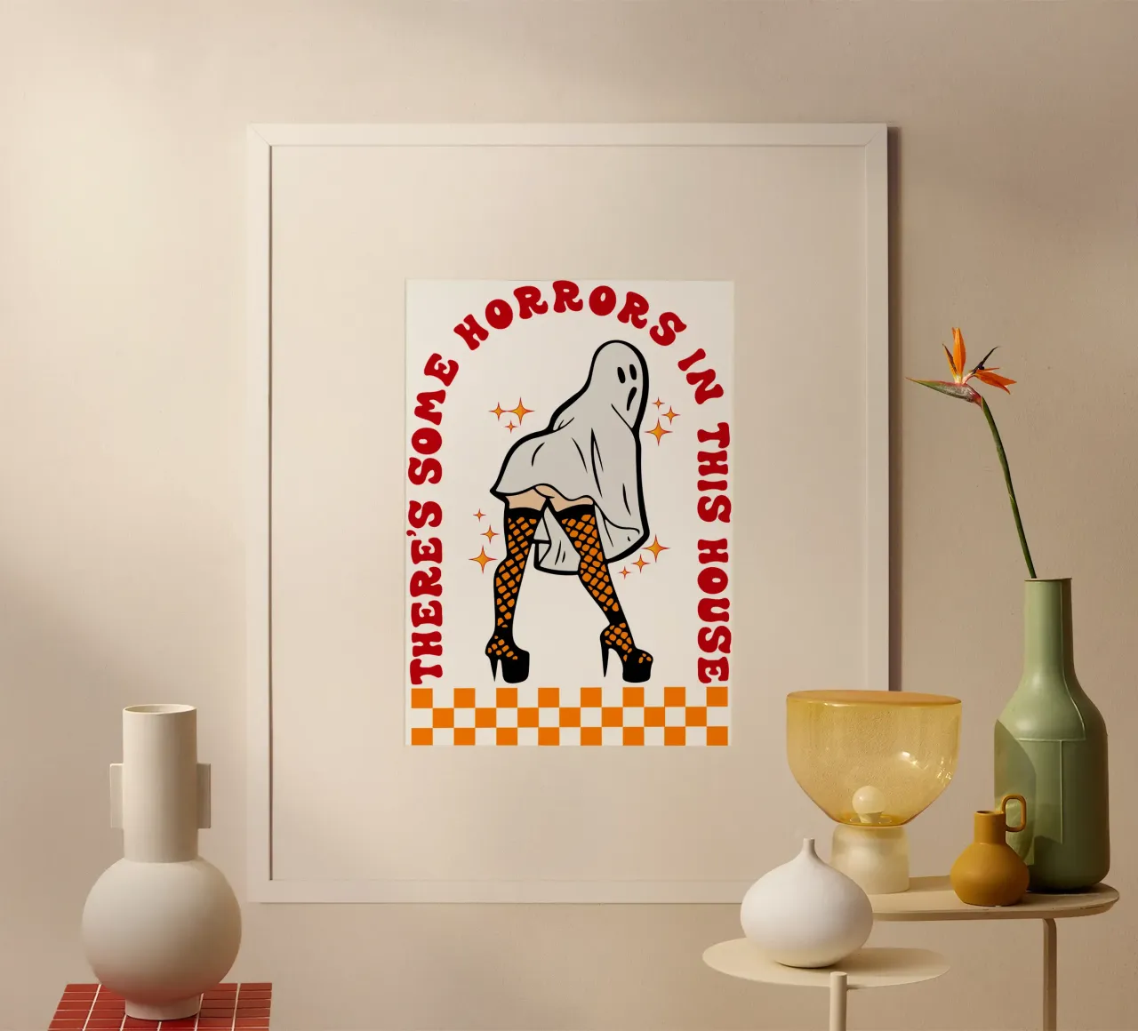 sexy gost horrors in the house funny halloween poster de ersanim