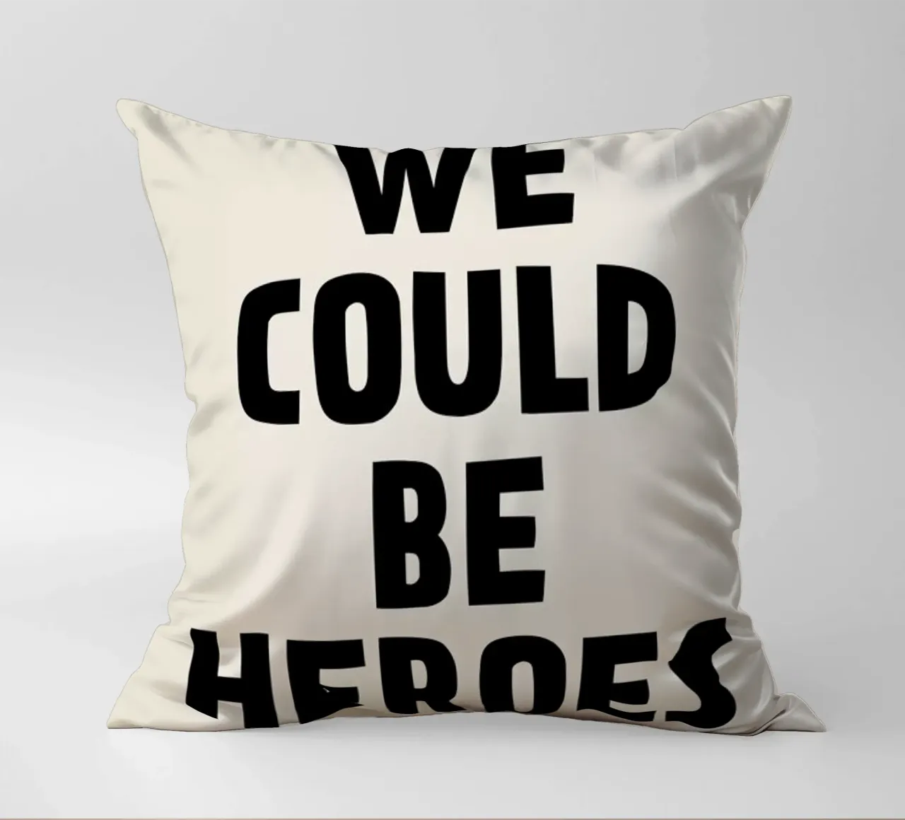We Could Be Heroes decorative cushion by The Native State