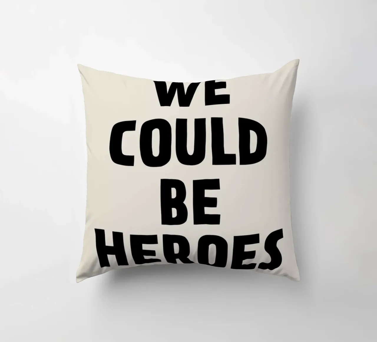 We Could Be Heroes decorative cushion by The Native State
