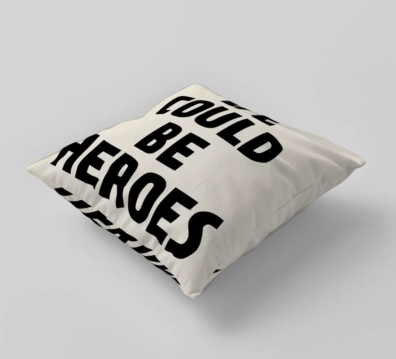 We Could Be Heroes decorative cushion by The Native State