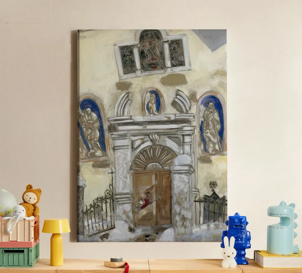 MArc Chagall Un angelo pittore tela con Cornice a cassetta da MC Exhebition