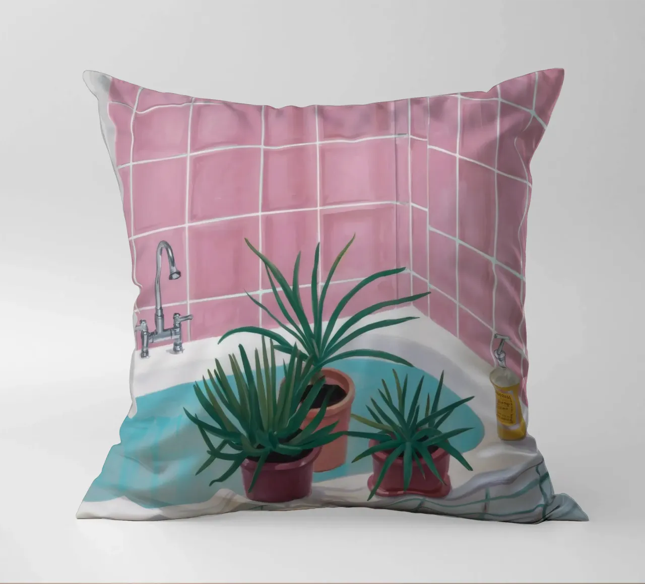 Piastrella rosa Spa cuscino da Pan Denim