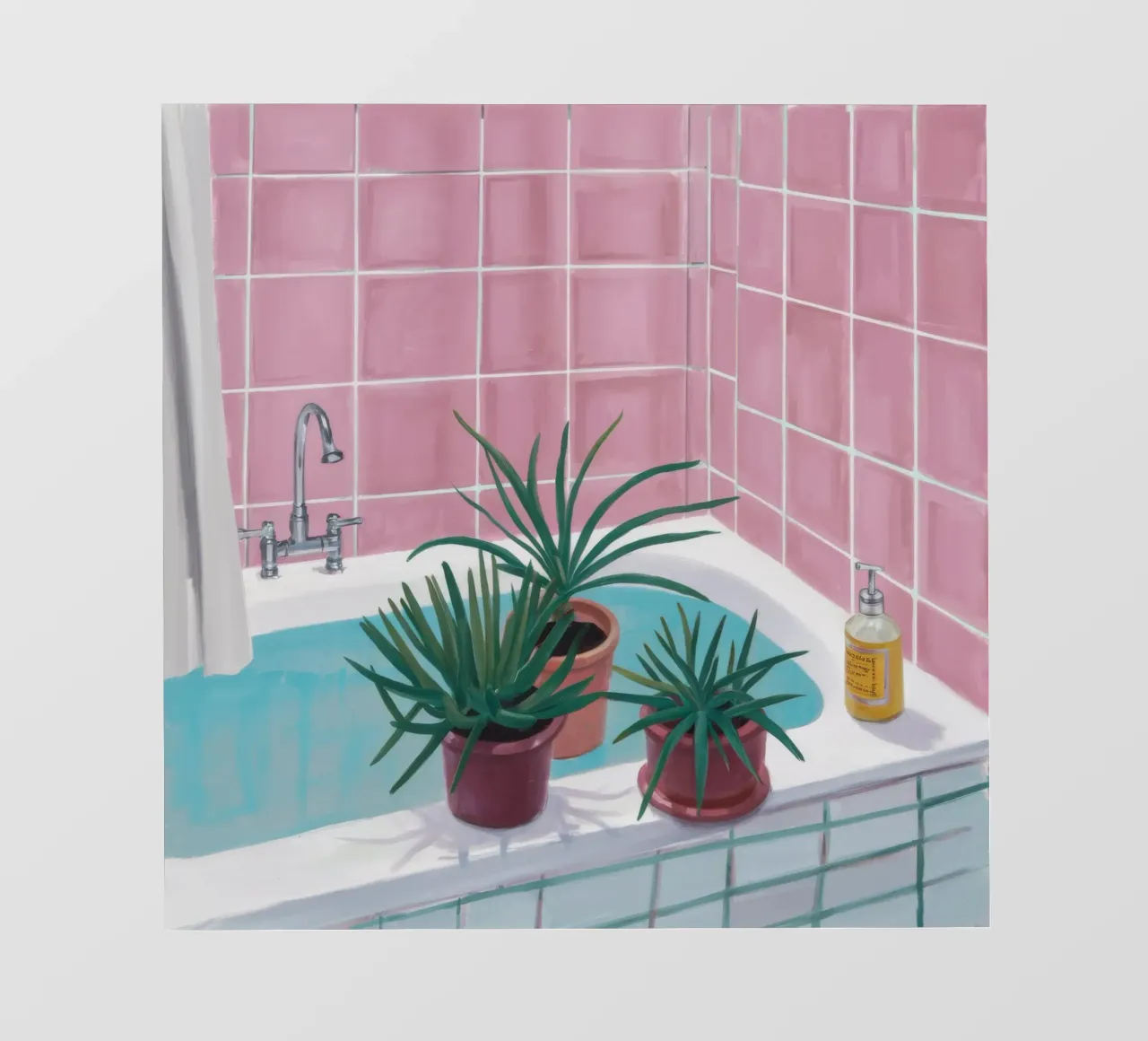 Piastrella rosa Spa telo in pvc da Pan Denim