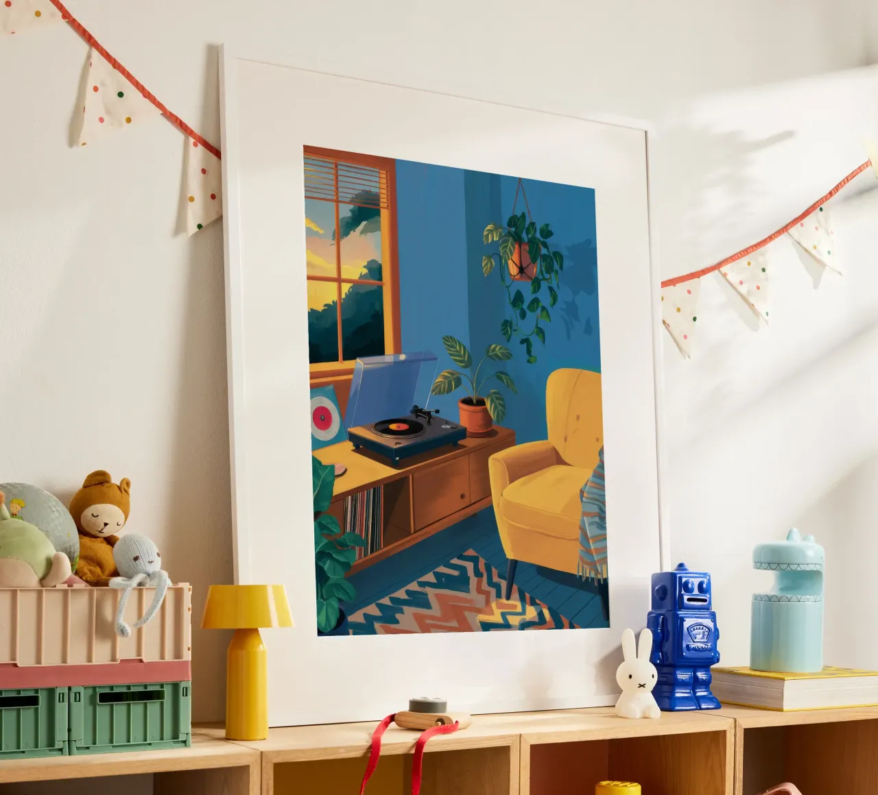 Yellow Chair Vinyl poster by Pan Denim