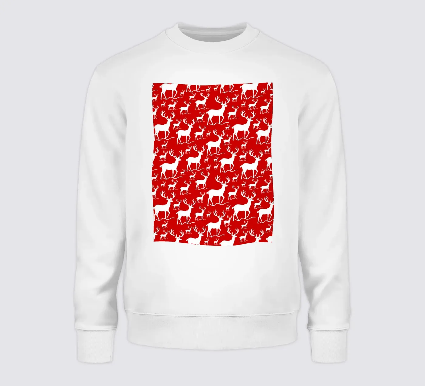 Red deer pattern sweat de baobabprintstore