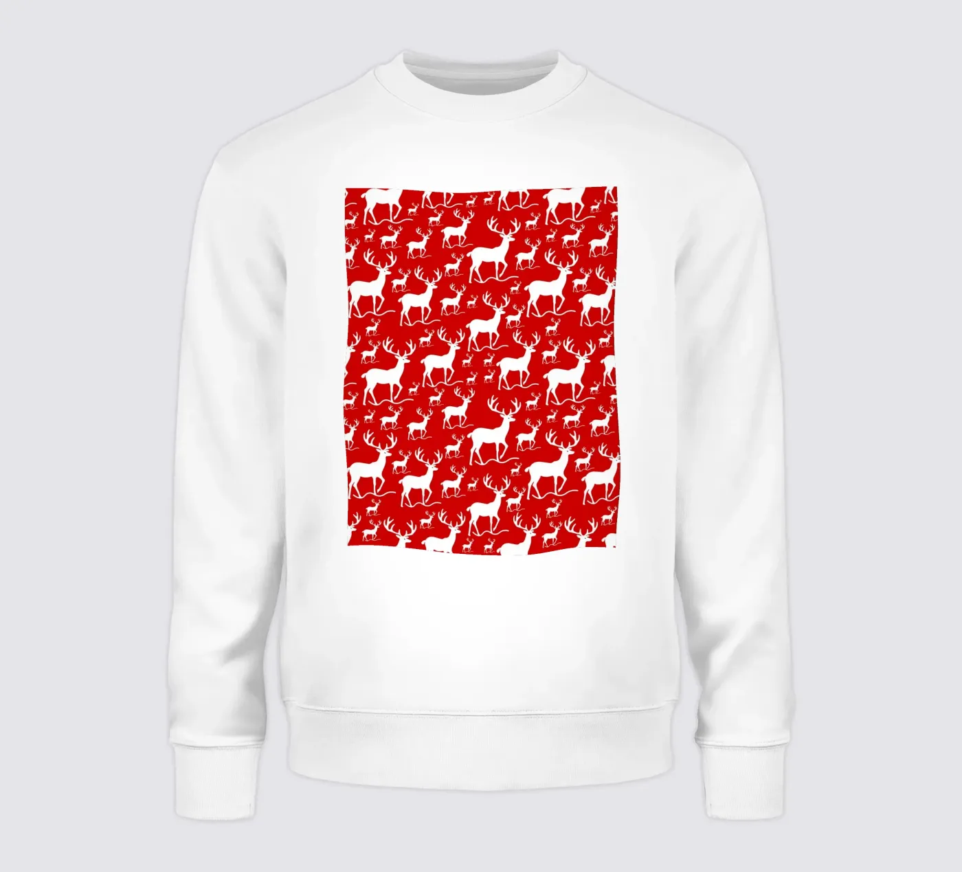 Red deer pattern sweat de baobabprintstore