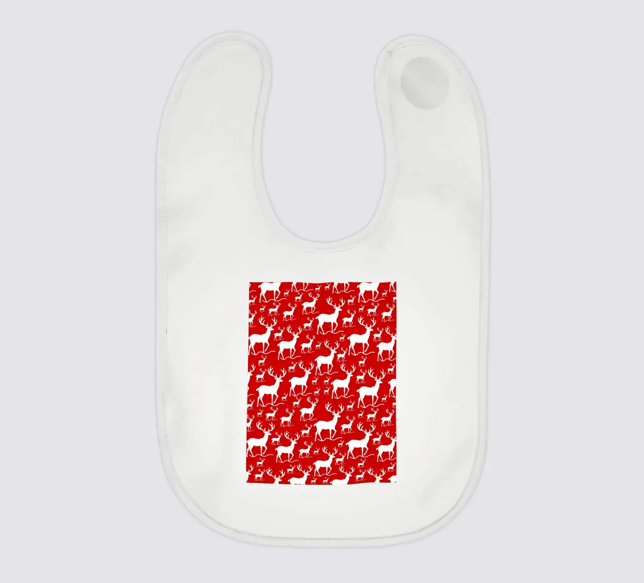 Red deer pattern Babylätzchen von baobabprintstore