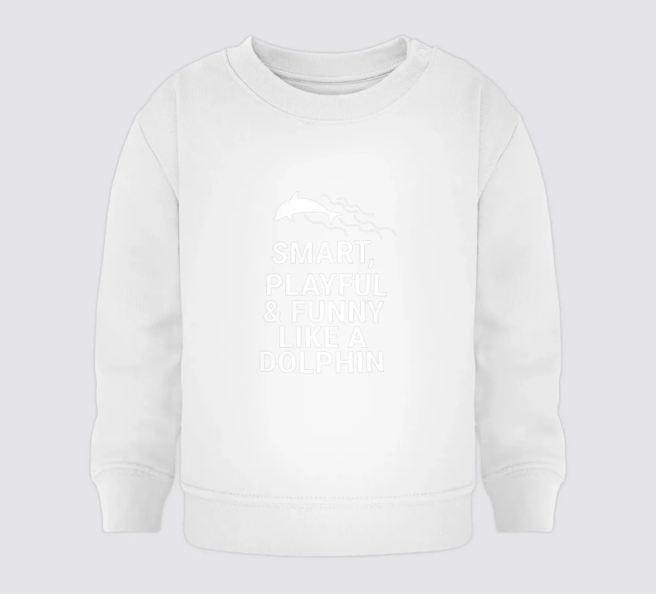 Smart, playful and funny like a dolphin felpa neonato da baobabprintstore