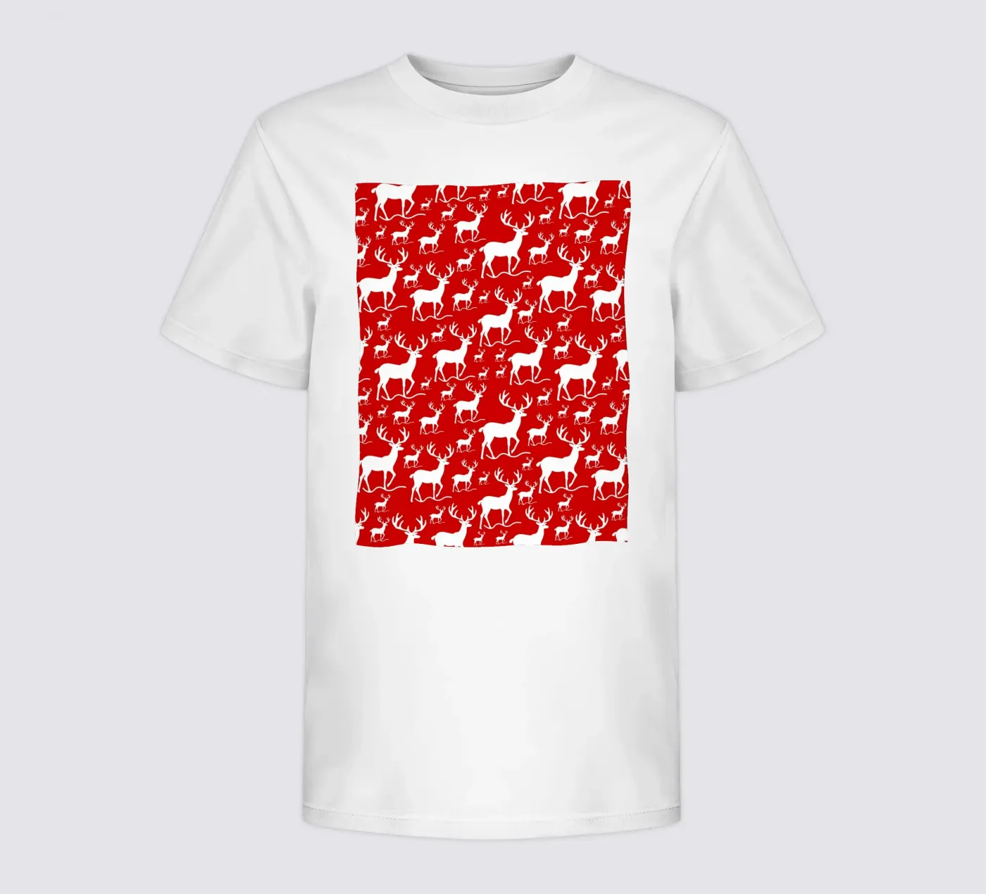 Red deer pattern kinder t-shirt van baobabprintstore