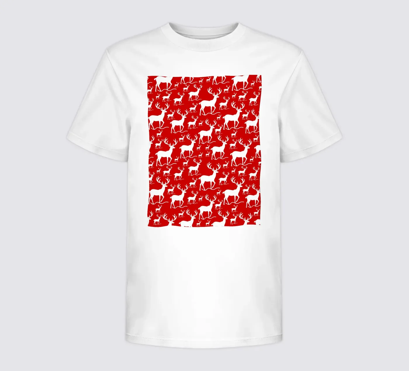 Red deer pattern kinder t-shirt van baobabprintstore