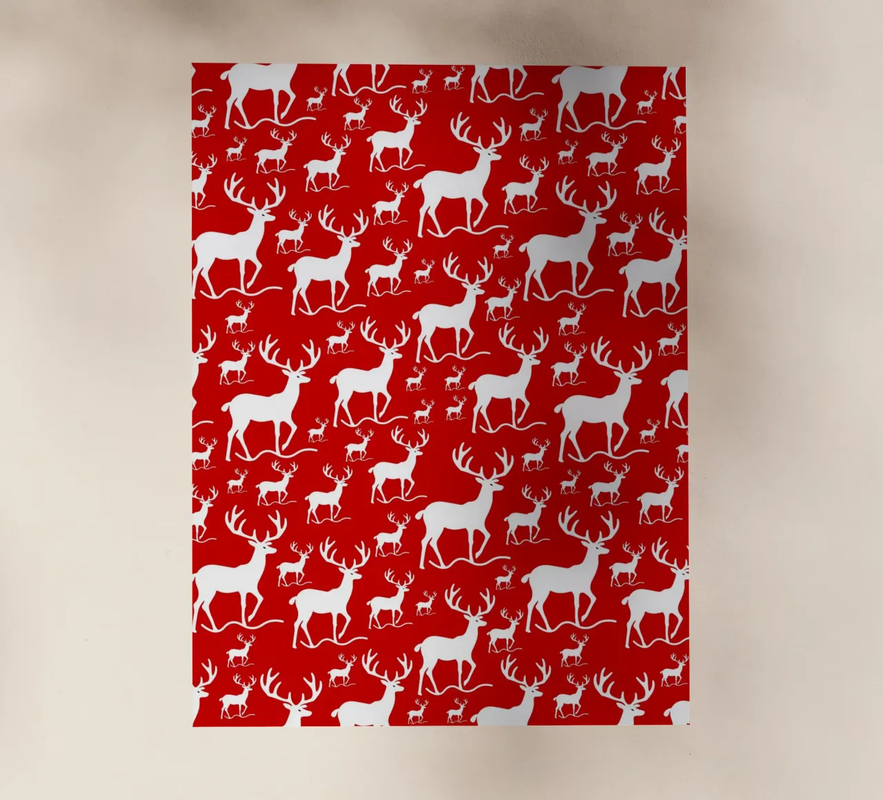Red deer pattern pellicola backlit da baobabprintstore