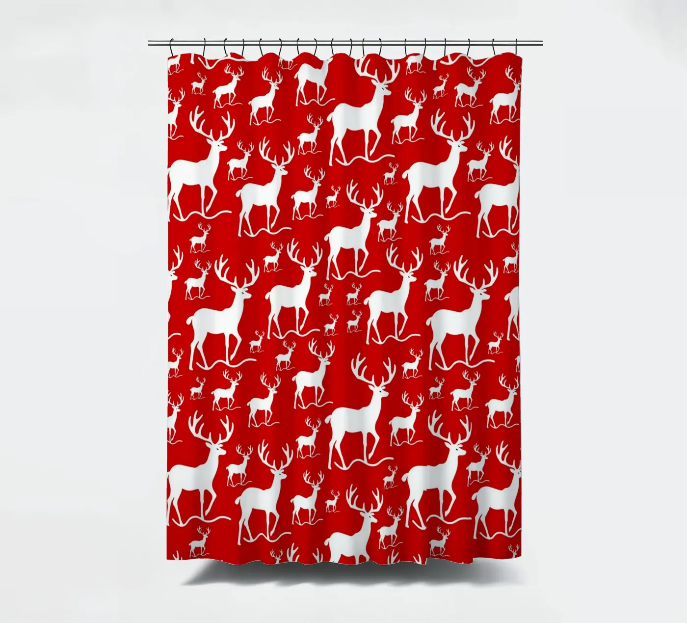 Red deer pattern Duschvorhang von baobabprintstore
