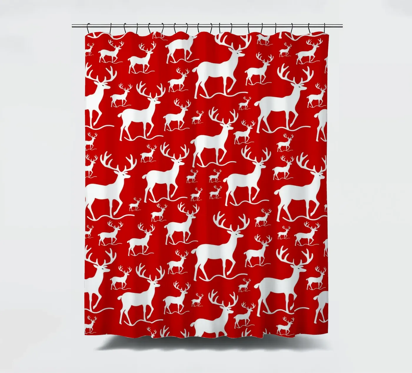 Red deer pattern Duschvorhang von baobabprintstore