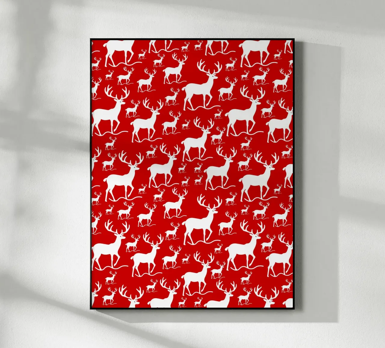 Red deer pattern plexiglas de baobabprintstore