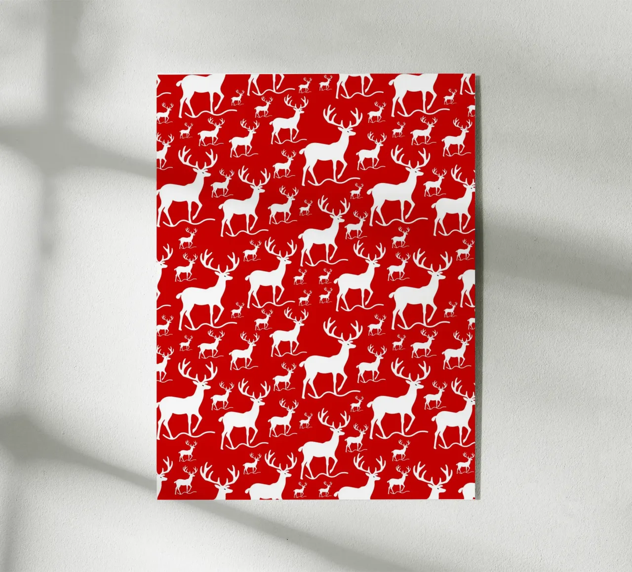 Red deer pattern plexiglas de baobabprintstore