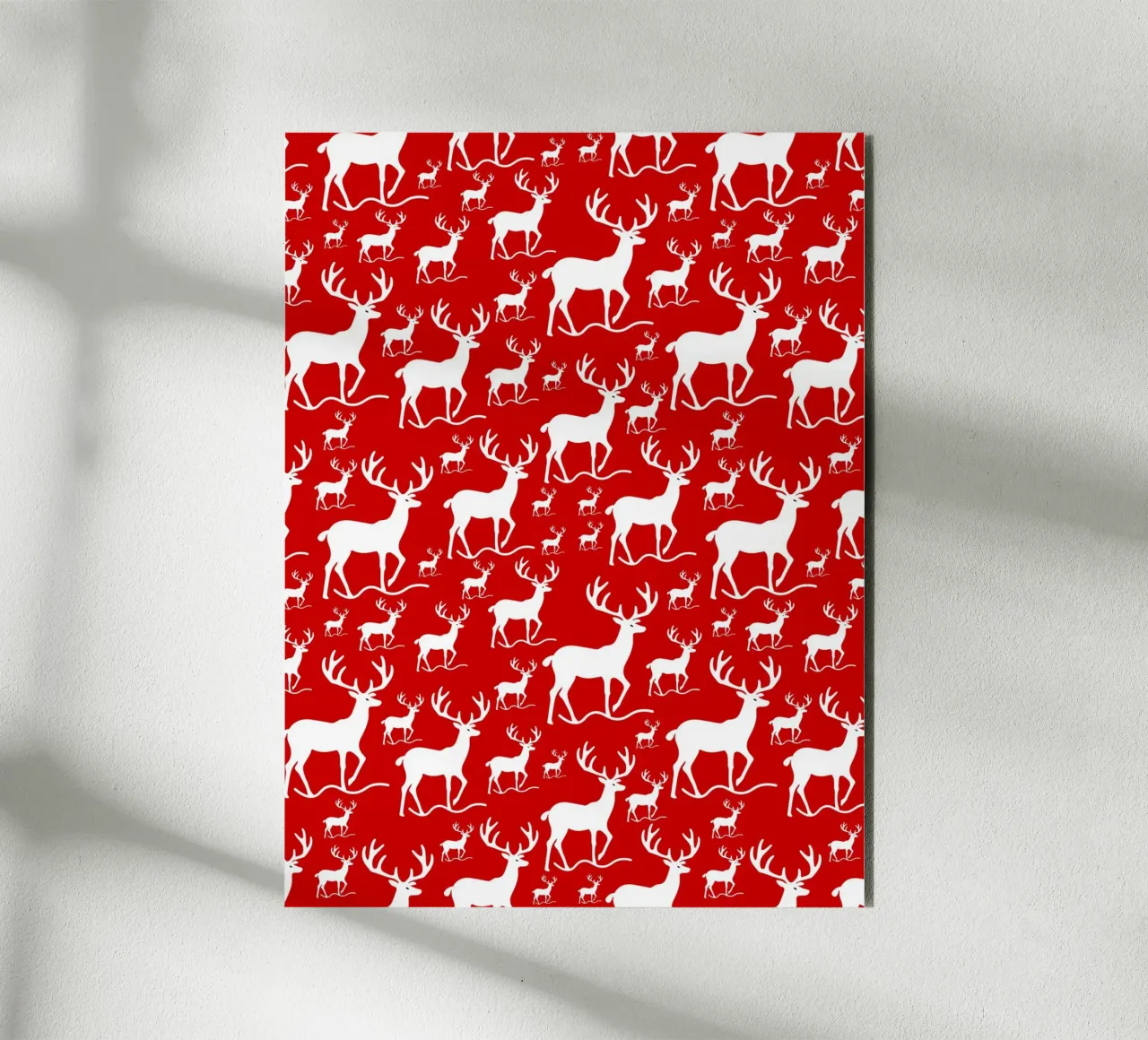 Red deer pattern alluminio dibond da baobabprintstore