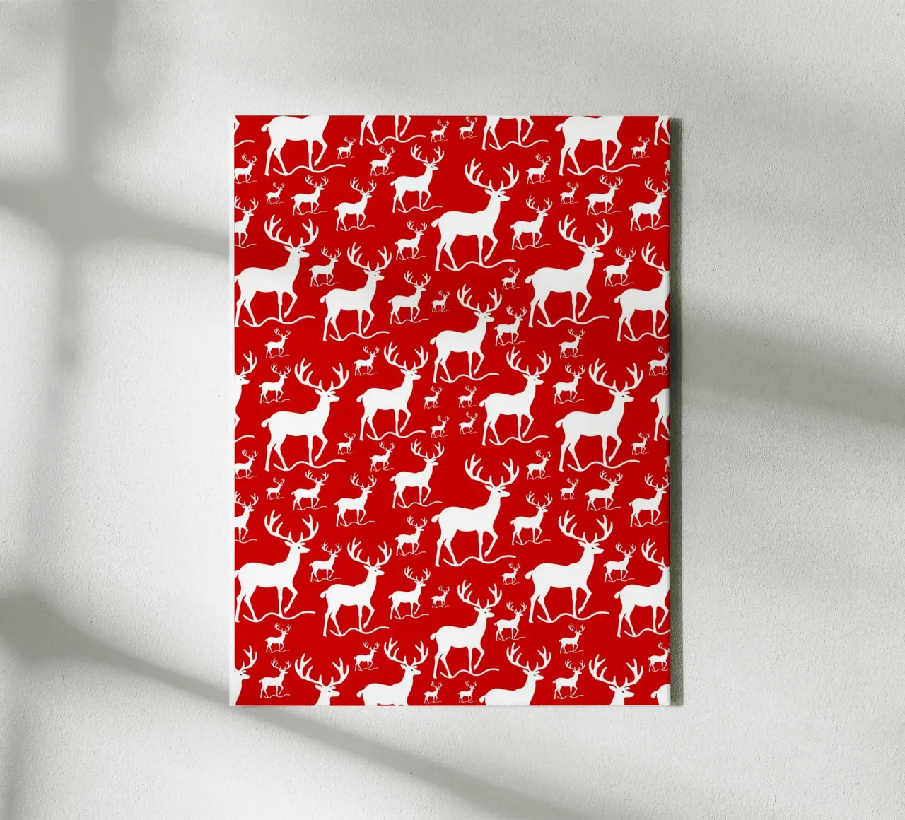 Red deer pattern tela da baobabprintstore