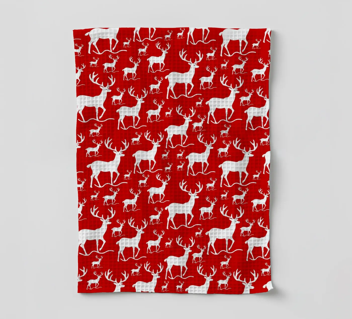 Red deer pattern torchon de baobabprintstore