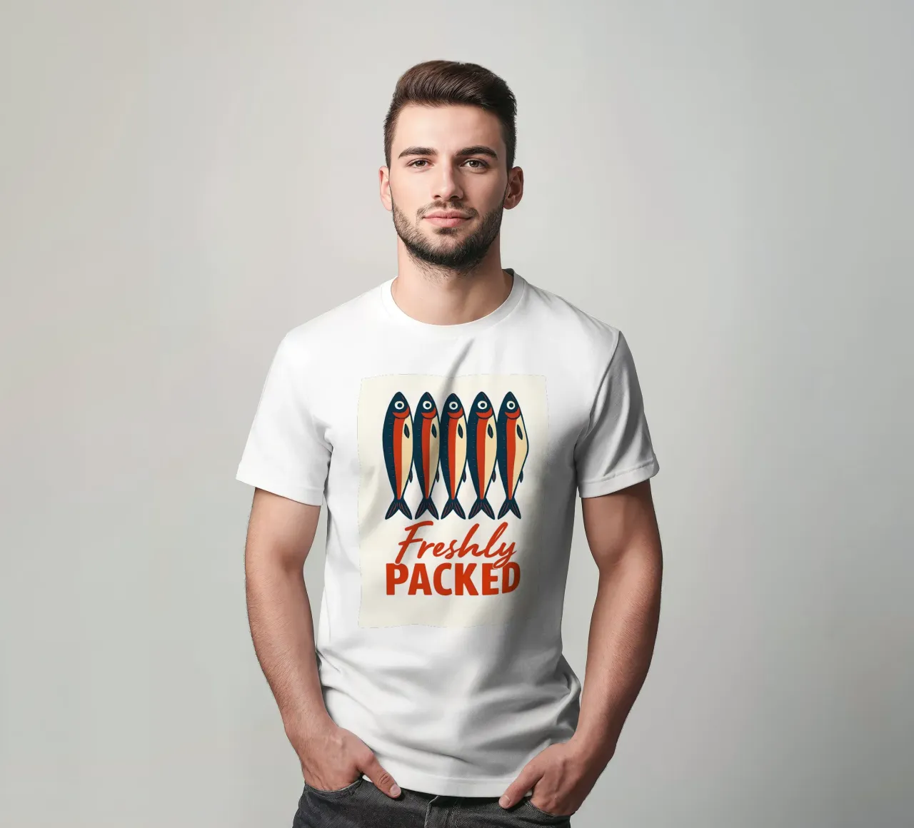 Illustrazione di pesce fresco confezionato t-shirt da 🥝 KIWI STORE