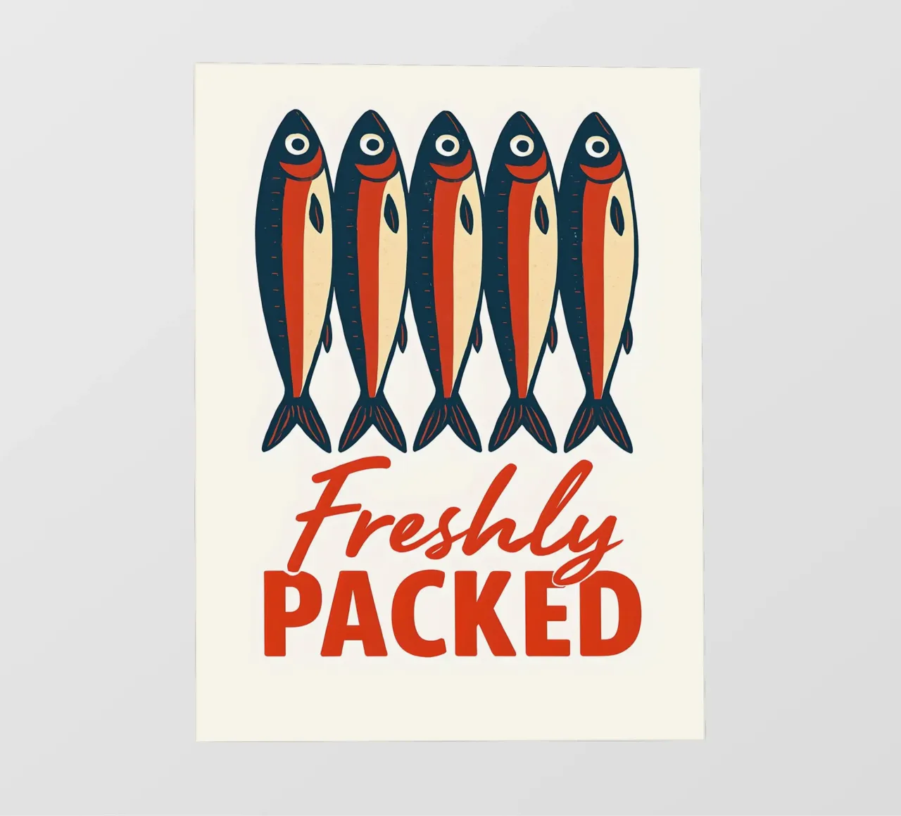 Illustrazione di pesce fresco confezionato telo in pvc da 🥝 KIWI STORE